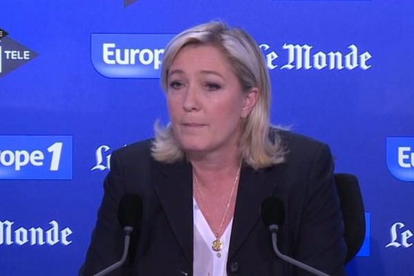 Marine Le Pen invitée du Grand Rendez-vous iTélé, Le Monde, Europe 1