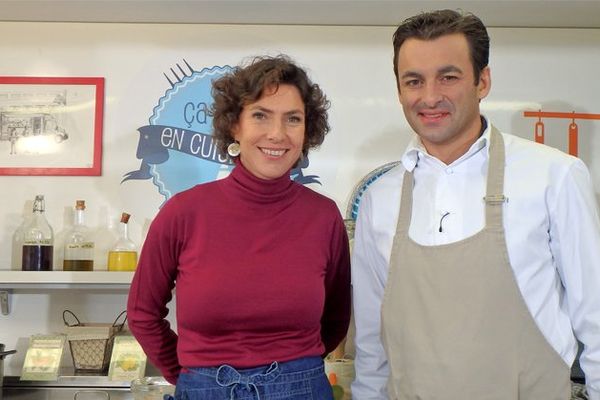 Sophie Menut et Jérôme Brochot, chef du restaurant bistronomique "L'Impressionniste" à Dijon.