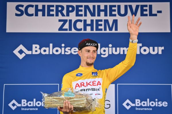 Ici en photo lorsqu'il a été élu meilleur jeune du Tour de Belgique. Le licencié de l'UC Tilly-Val de Seulles (14) et originaire de Bayeux a remporté ce dimanche 19 février, sa première course cycliste professionnelle : le Tour des Alpes-Maritimes et du Var.