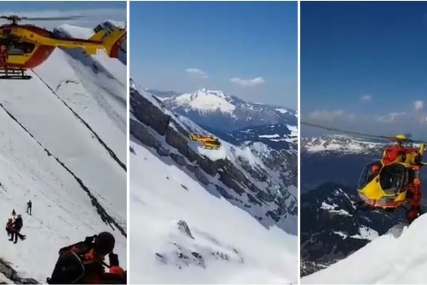 Le PGHM de Chamonix est intervenu au Trou de la Mouche et les images sont impressionnantes.