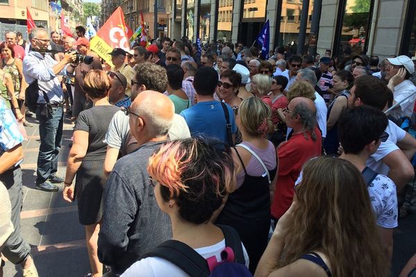 Les manifestants dans les rues de Toulouse