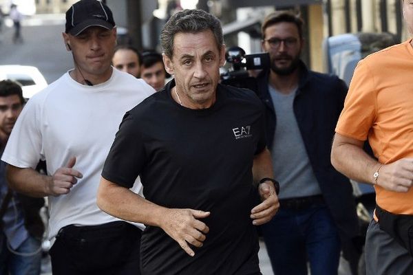 Nicolas Sarkozy fait son jogging le 16 septembre dernier. 