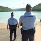 Les gendarmes du Jura lors d'une opération de sécurité et de sensibilisation en juillet 2024 au bord du lac de Vouglans (Jura)