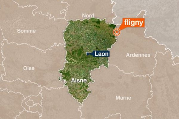 Carte de Fligny dans les Ardennes