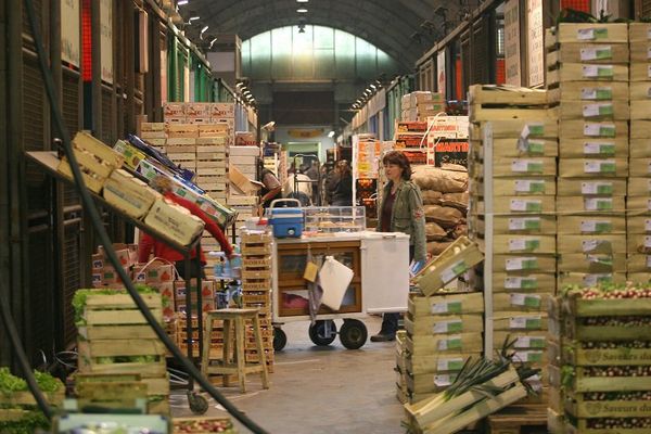 Dans le marché d'intérêt national de Toulouse