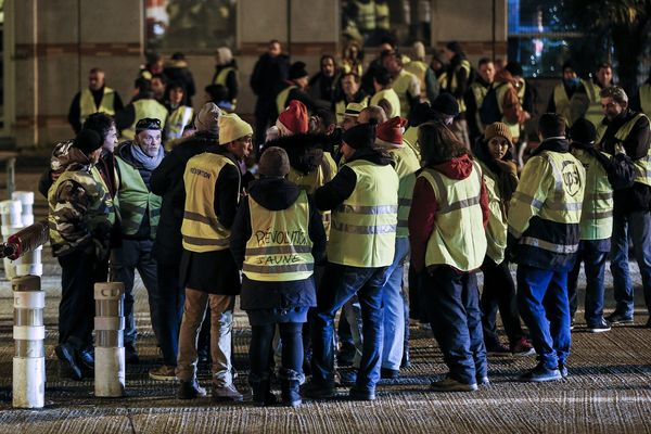 Photo d'illustration - Action des gilets jaunes, fin décembre 2018, sur le périphérique de Lyon  