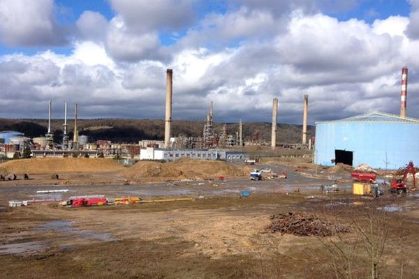 Le site de l'ancienne raffinerie des bords de Seine occupe 260 hectares (mars 2016)