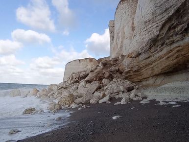 Erosion en Seine Maritime Nouvel boulement de falaise