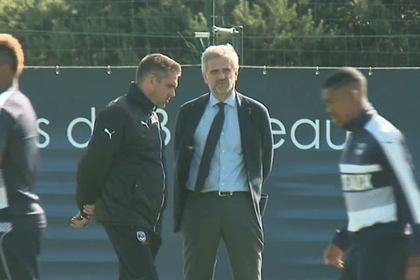 Stéphane Martin, le nouveau président des Girondins, à l'entraînement...