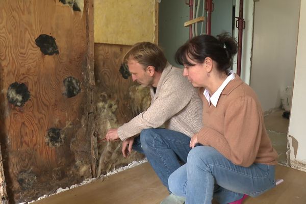 Le désespoir d'un couple haut-viennois devant les murs de leur maison attaquée par la mérule