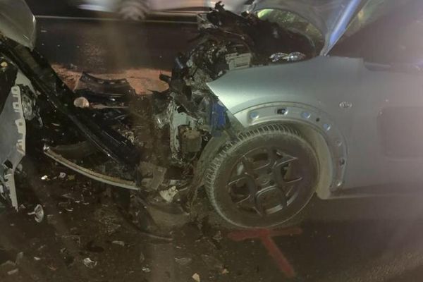 La voiture de Tatiana a été réduite à l'état d'épave.