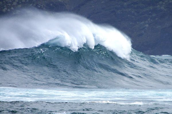 Forte houle et vent