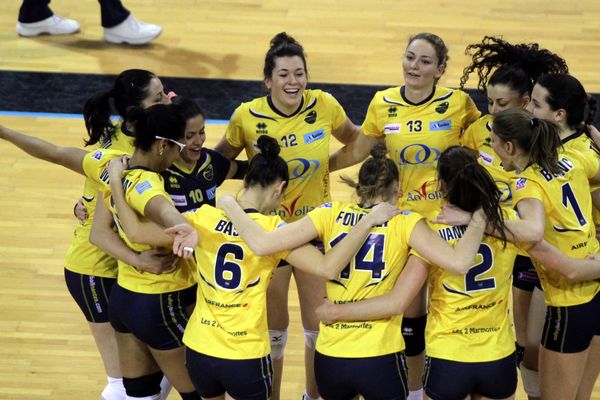 La joie nantaise après la victoire face à Mulhouse (3-2) en championnat, le 25 janvier 2014.