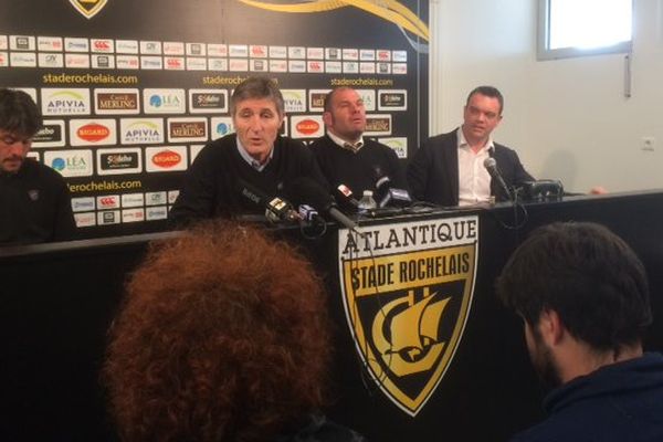 Vincent Merling a annoncé que Patrice Collazo et Xavier Garbajosa seraient entraîneurs du Stade Rochelais jusqu'en 2020.