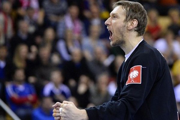 Le gardien montpelliérain Venio Losert avec l'équipe de Croatie lors de l'euro de handball 2014