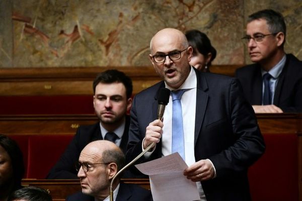 Le député LREM du Nord Laurent Pietraszewski à l'Assemblée nationale le 29 janvier 2019 à Paris