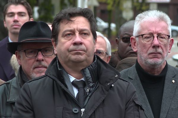 Laurent Gerra, petit-fils de résistant, était présent aux cérémonies qui se sont déroulées à l'occasion des 80 ans de la rafle de Nantua - 14/12/23