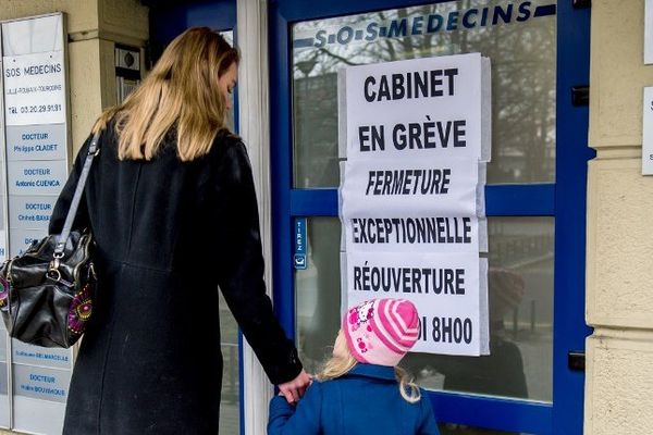 Un cabinet de SOS médecins en grève