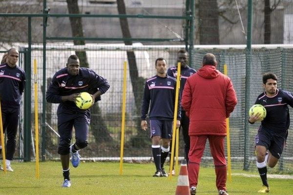 Entraînement au Haillan avant le match de Jeudi face à Benfica 