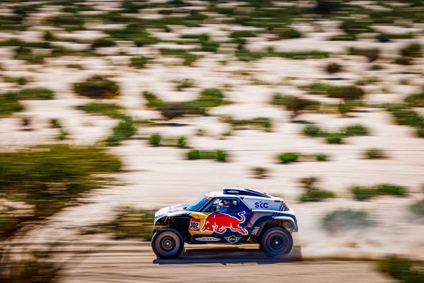 La voiture de Stéphane Peterhansel sur le Dakar 2021