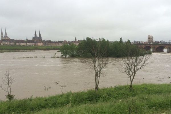 L'Allier en crue à Moulins