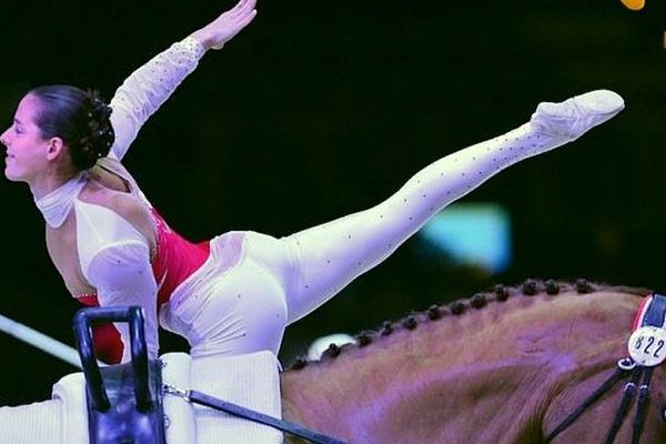 Salzburg, Pappas Amadeus Horse Indoors; FEI Vaulting World Cup; CVI-W; Anna Cavallaro (ITA) on Harley