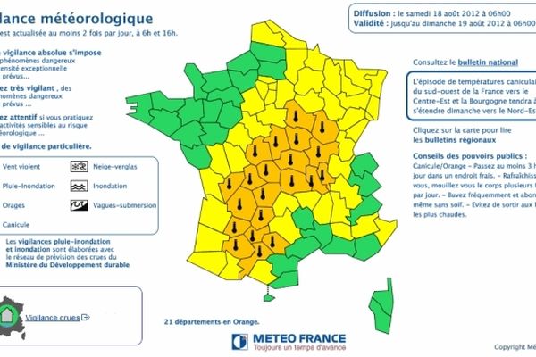 Les quatre départements de la région ont été placé en vigilance jaune. Nos voisins Bourguignons sont eux en vigilance orange.