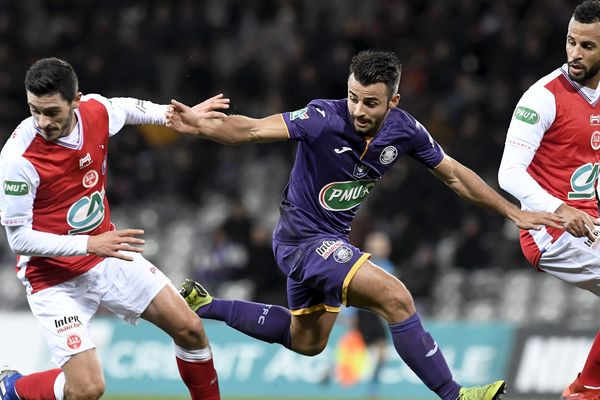 Toulouse se qualifie pour les 8 ième de finale de la coupe de France de football en battant Reims, mardi 22 janvier 2019