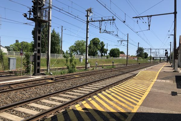 La gare de Genlis en Côte-d'Or