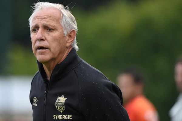 L'entraîneur du FC Nantes, René Girard, à Lorient.