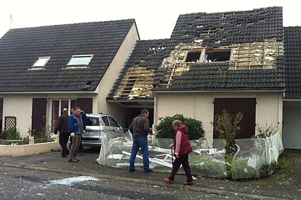 La toiture du pavillon de Tourlaville a été soufflée par l'explosion