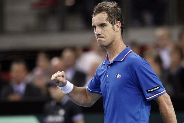 Richard Gasquet en février 2013 pendant la coupe Davis.