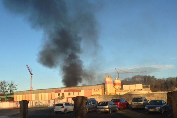 L'incendie s'est déclaré à Bussurel, sur la commune d'Héricourt (70).