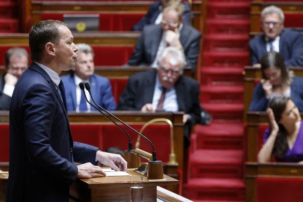 Le ministre du Travail, Olivier Dussopt, le 8 juin 2023 à l'Assemblée nationale à Paris (illustration).