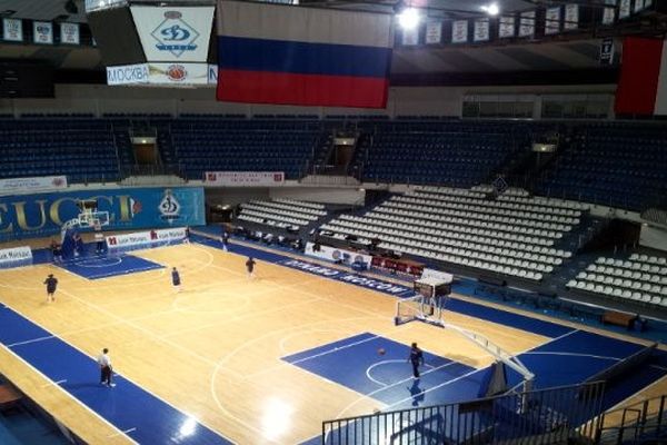 Moscou (Russie) - salle du Dynamo où les joueuses de BLMA joueront en Eurocoupe - 16 janvier 2013.