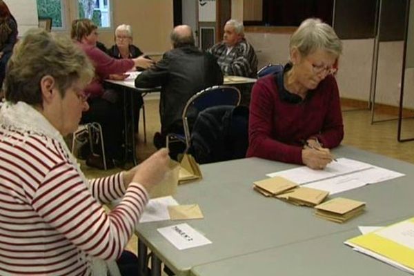 Elections départementales à Montrichard (Loir-et-Cher) en mars dernier.