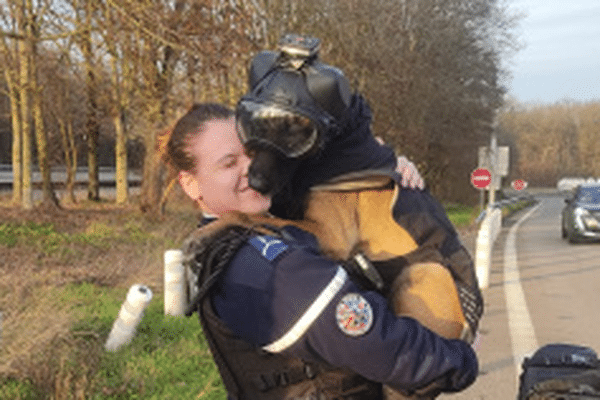 Quand la gendarmerie de Côte-d'Or contrôle Tess la motarde, il y a du câlin dans l'air !