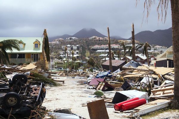 Des habitations ravagées après le passage de l'ouragan Irma, le 7 septembre 2017 à Saint-Martin