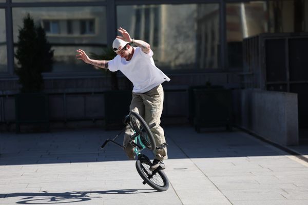 Matthias Dandois, 9 fois champion du monde de BMX flatland.