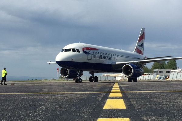 Avion British airways à Limoges, le 25 mai 2018.