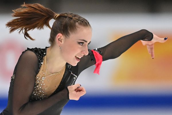 La Poitevine Léa Serna se classe 10e du programme court des championnats d’Europe de patinage artistique, jeudi 13 janvier 2022.