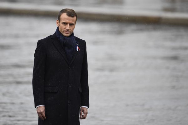 Emmanuel Macron lors des commémorations du centenaire de l'armistice en 2018.