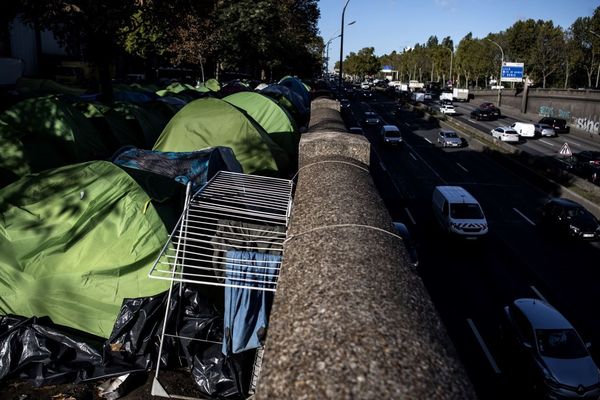 Les tentes du campement de la Porte d'Aubervilliers, en octobre 2019 (illustration).