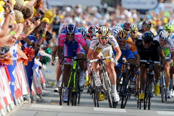 Le Britannique Mark Cavendish, victorieux lors de la dernière étape du Tour de France arrivée à Bordeaux, le 23 juillet 2010.