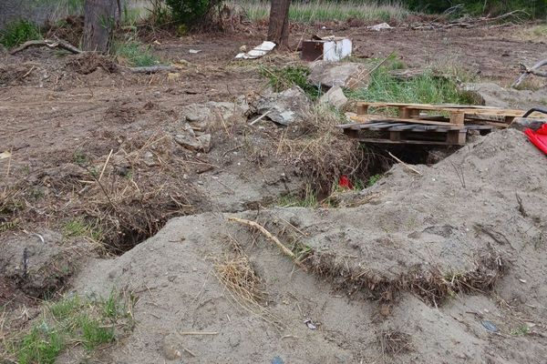 La zone humide située à l'arrière de la plage de Petracorbara photographiée par des riverains le 16 mai 2023