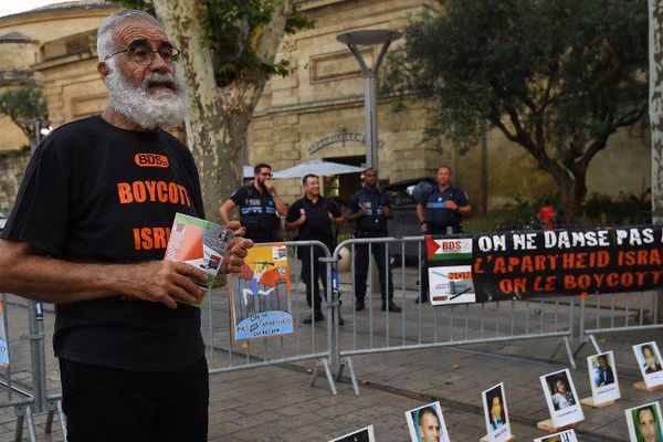 Manifestation du BDS devant l'Agora de Montpellier jeudi 28 juin 2018