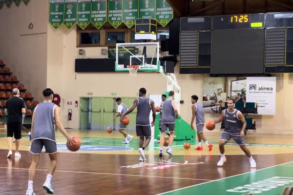 Les joueurs du Limoges CSP à l'entrainement (septembre 2024)