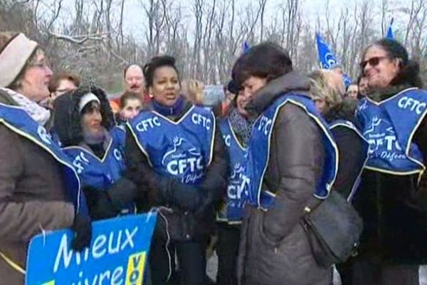 Manifestation des salariés de l'entreprise Blatt le 15 janvier