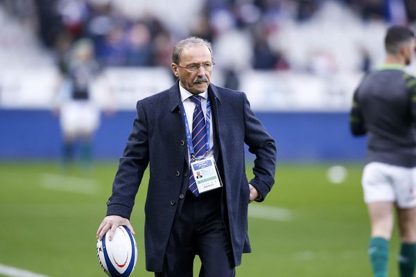 Jacques Brunel au Stade de France pour le 1er match du tournoi face à l'Irlande