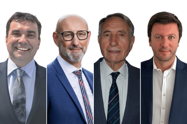 De gauche à droite : Richard Ramos, député sortant (MoDem), Christophe Lavialle (PS – Nouveau Front Populaire), Jean-Luc Poisson (LR) et Anthony Zeller (RN)